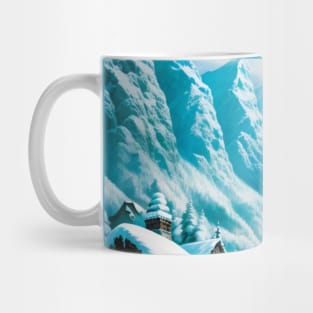 Winter Valley with Snow Mug